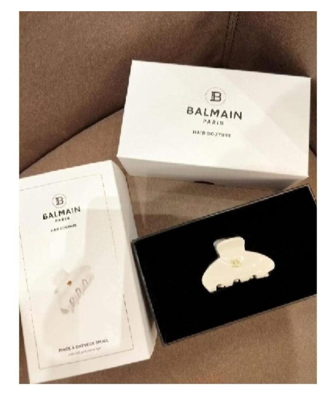 BALMAIN Белая заколка, фото 3