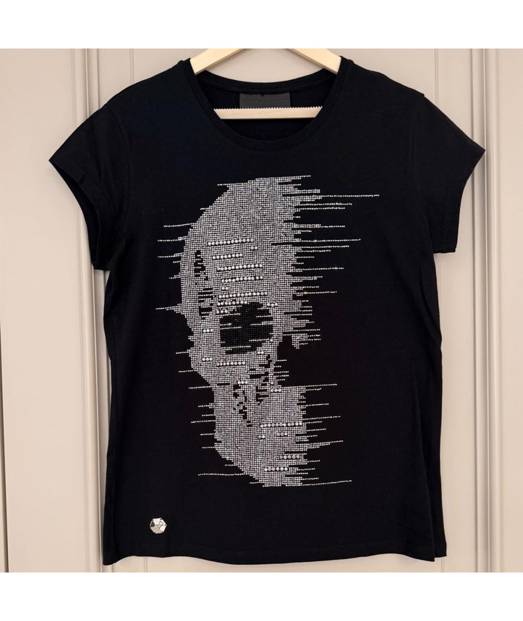 PHILIPP PLEIN Черная хлопковая футболка, фото 2