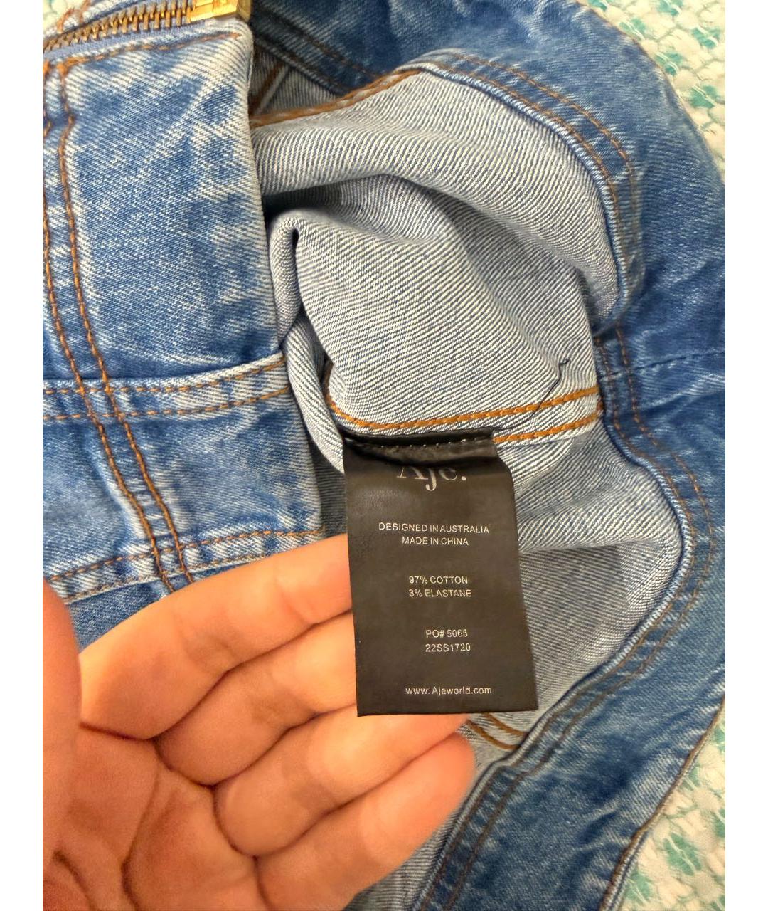 AJE Голубая хлопковая куртка, фото 4