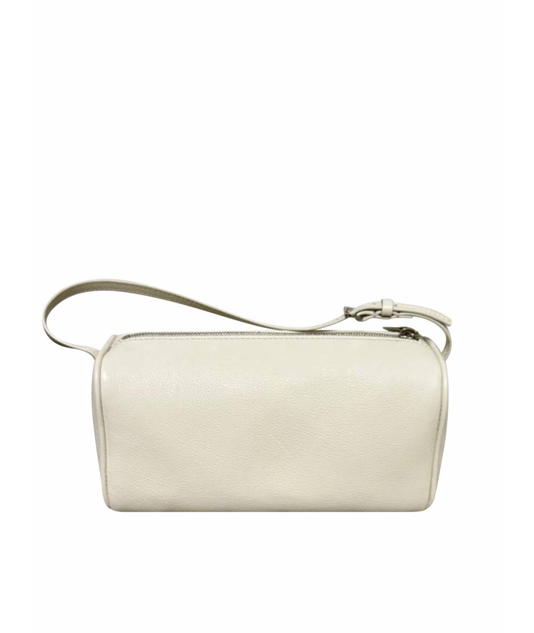 THE ROW Белая кожаная сумка с короткими ручками, фото 1