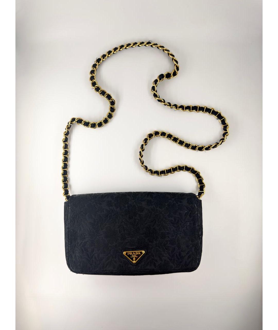 PRADA Черная кожаная сумка через плечо, фото 3