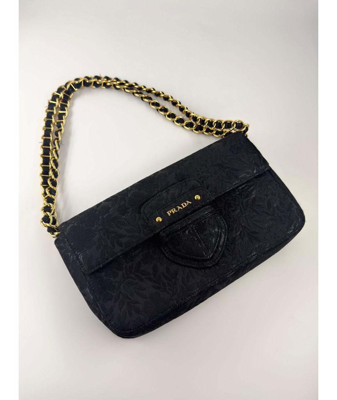 PRADA Черная кожаная сумка через плечо, фото 2