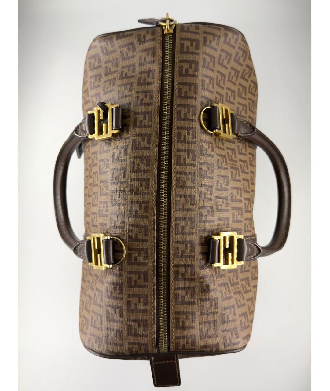 FENDI Коричневая сумка с короткими ручками, фото 6