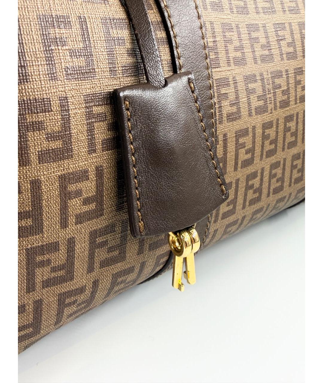 FENDI Коричневая сумка с короткими ручками, фото 3