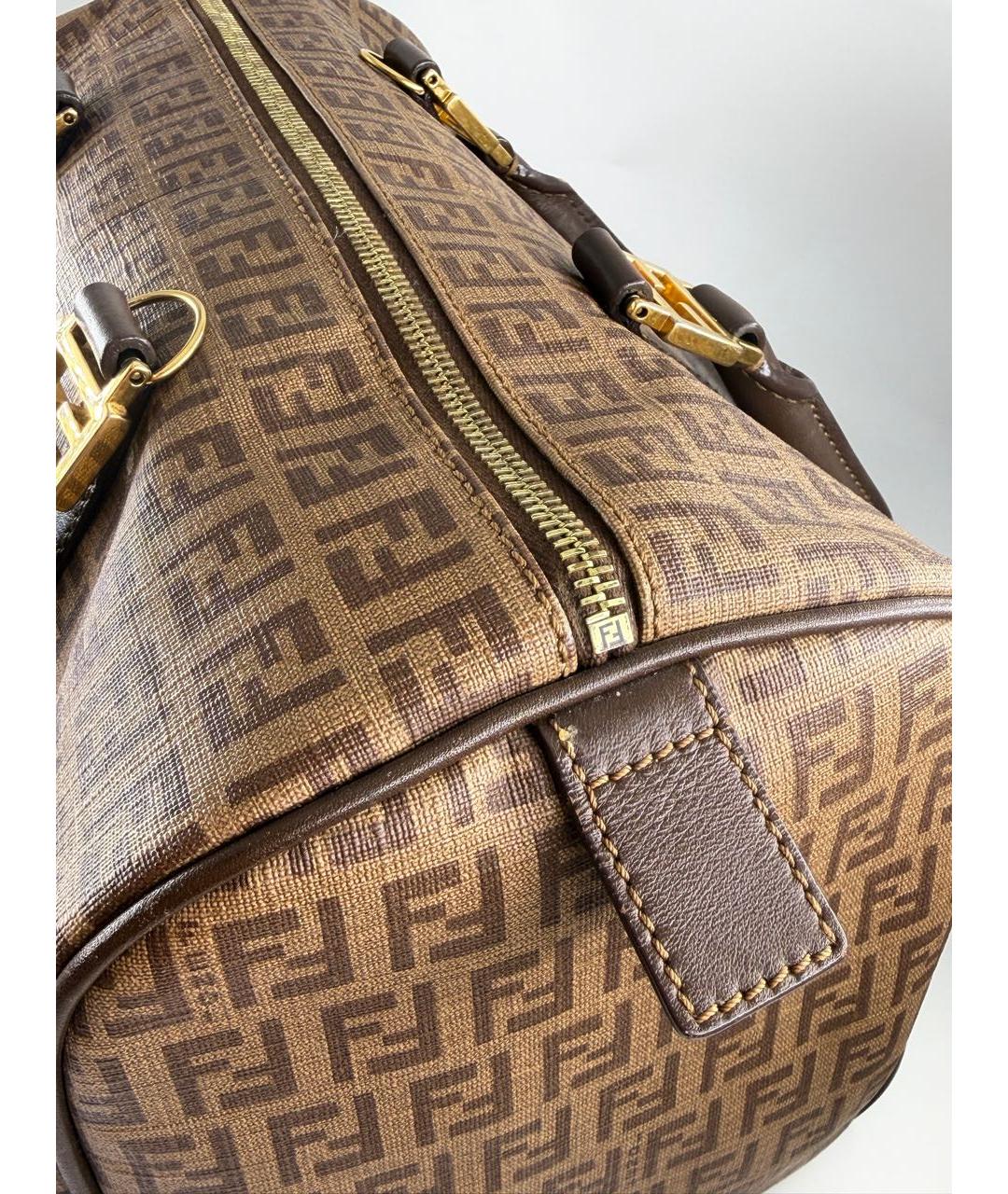 FENDI Коричневая сумка с короткими ручками, фото 7