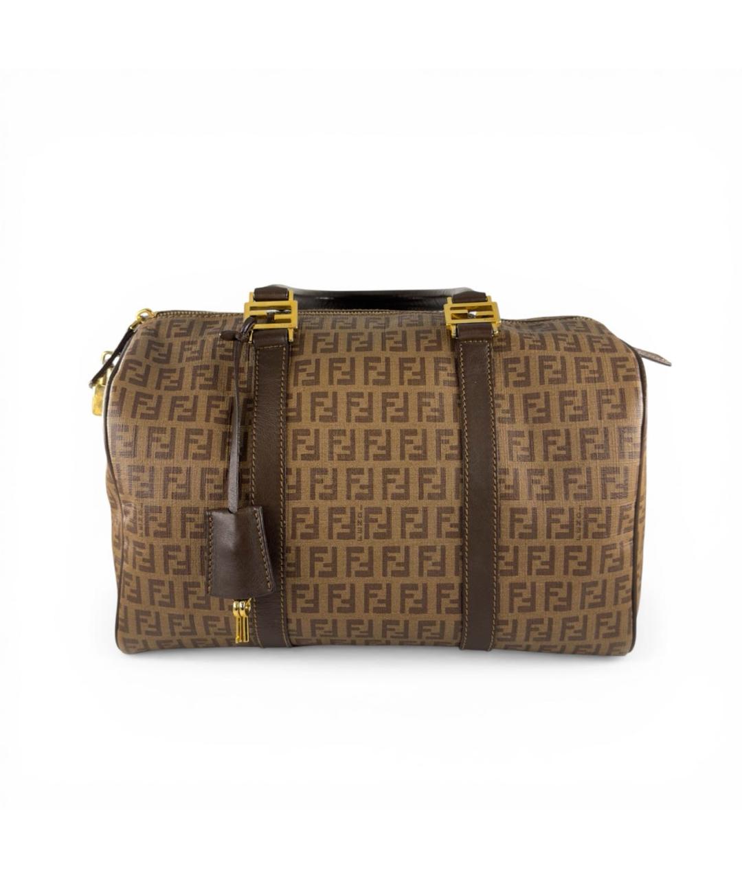 FENDI Коричневая сумка с короткими ручками, фото 9