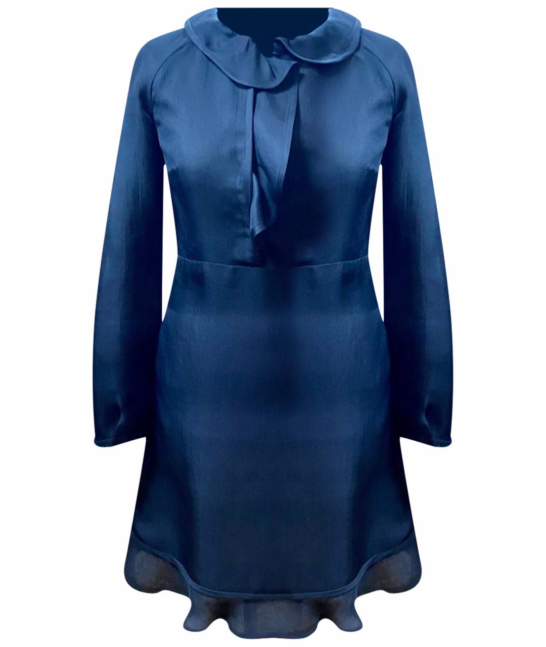 VALENTINO Черное шелковое повседневное платье, фото 1