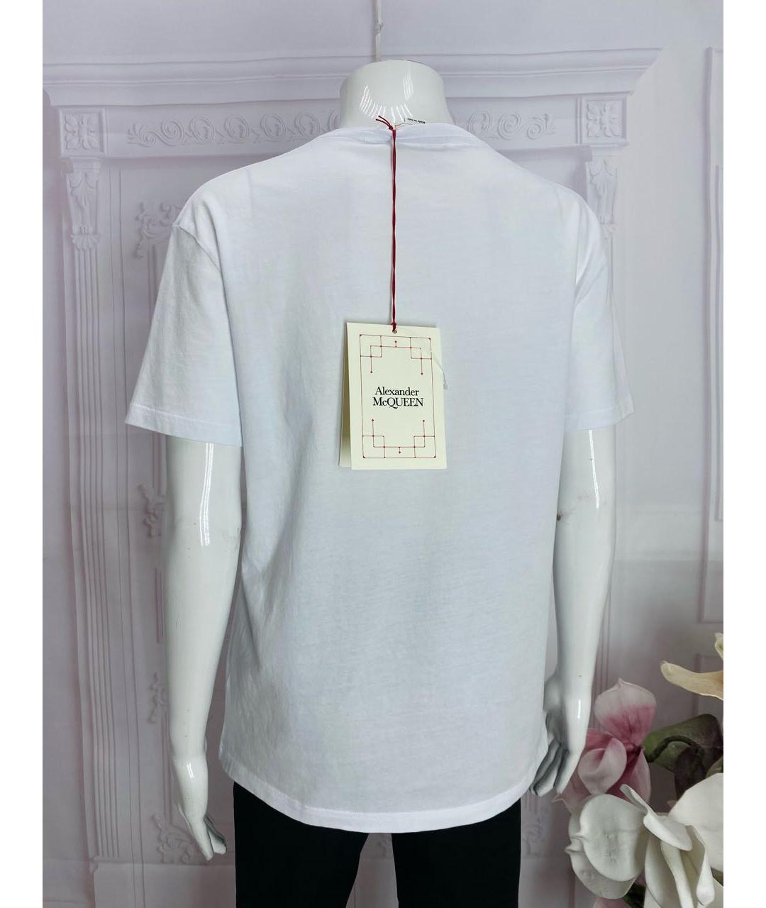 ALEXANDER MCQUEEN Белая хлопковая футболка, фото 2