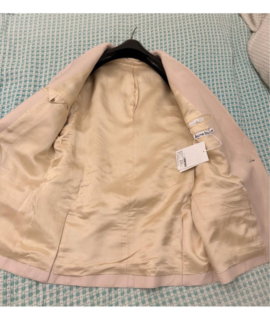 ACNE STUDIOS Розовый шерстяной жакет/пиджак, фото 4