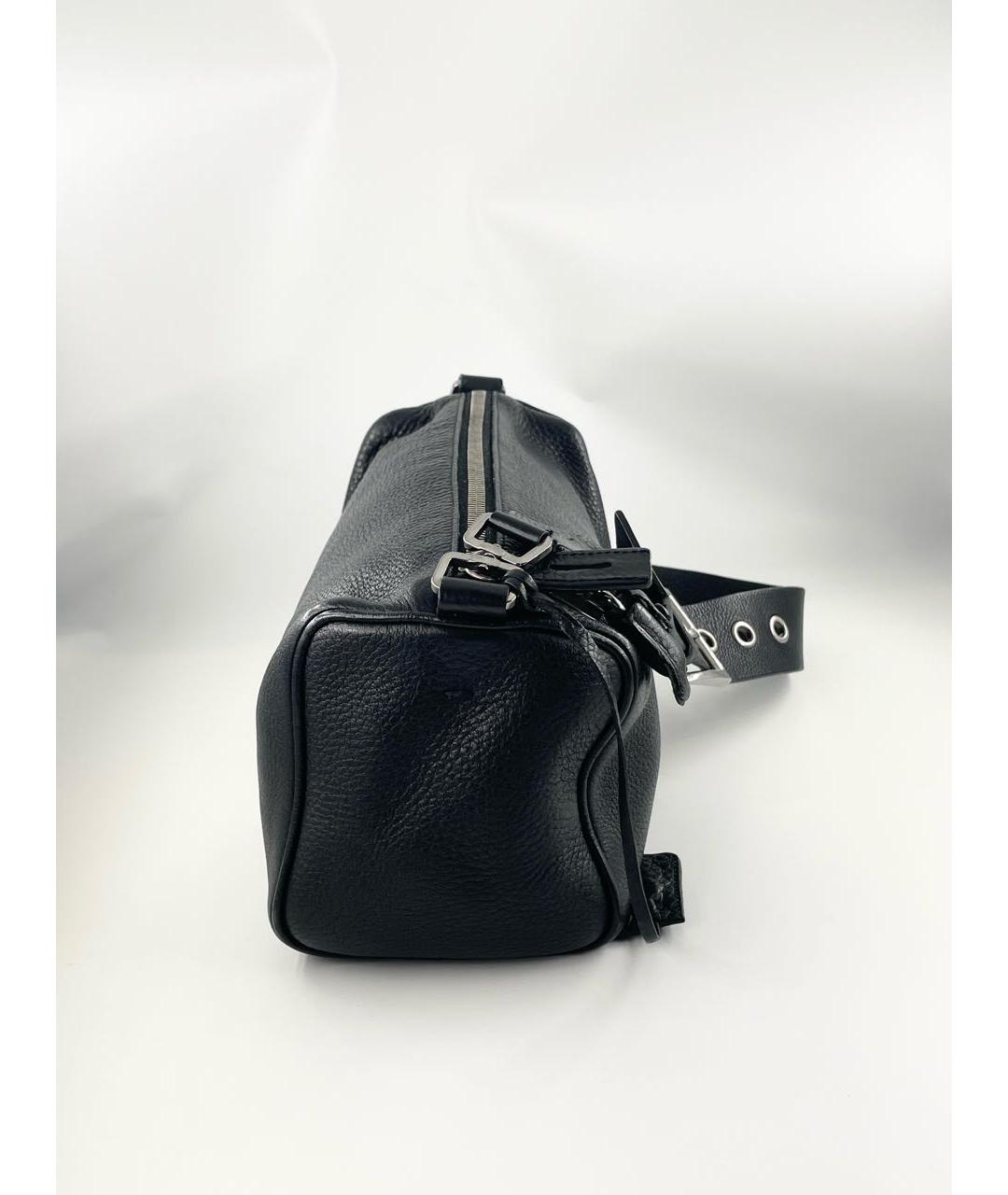 PRADA Черная кожаная сумка через плечо, фото 4