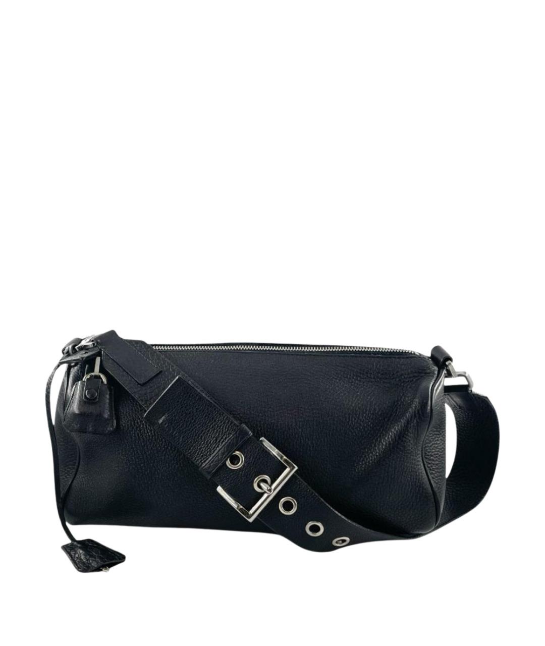 PRADA Черная кожаная сумка через плечо, фото 1