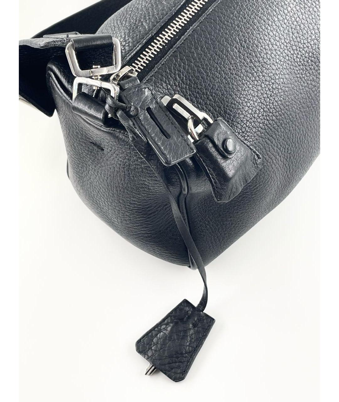 PRADA Черная кожаная сумка через плечо, фото 5