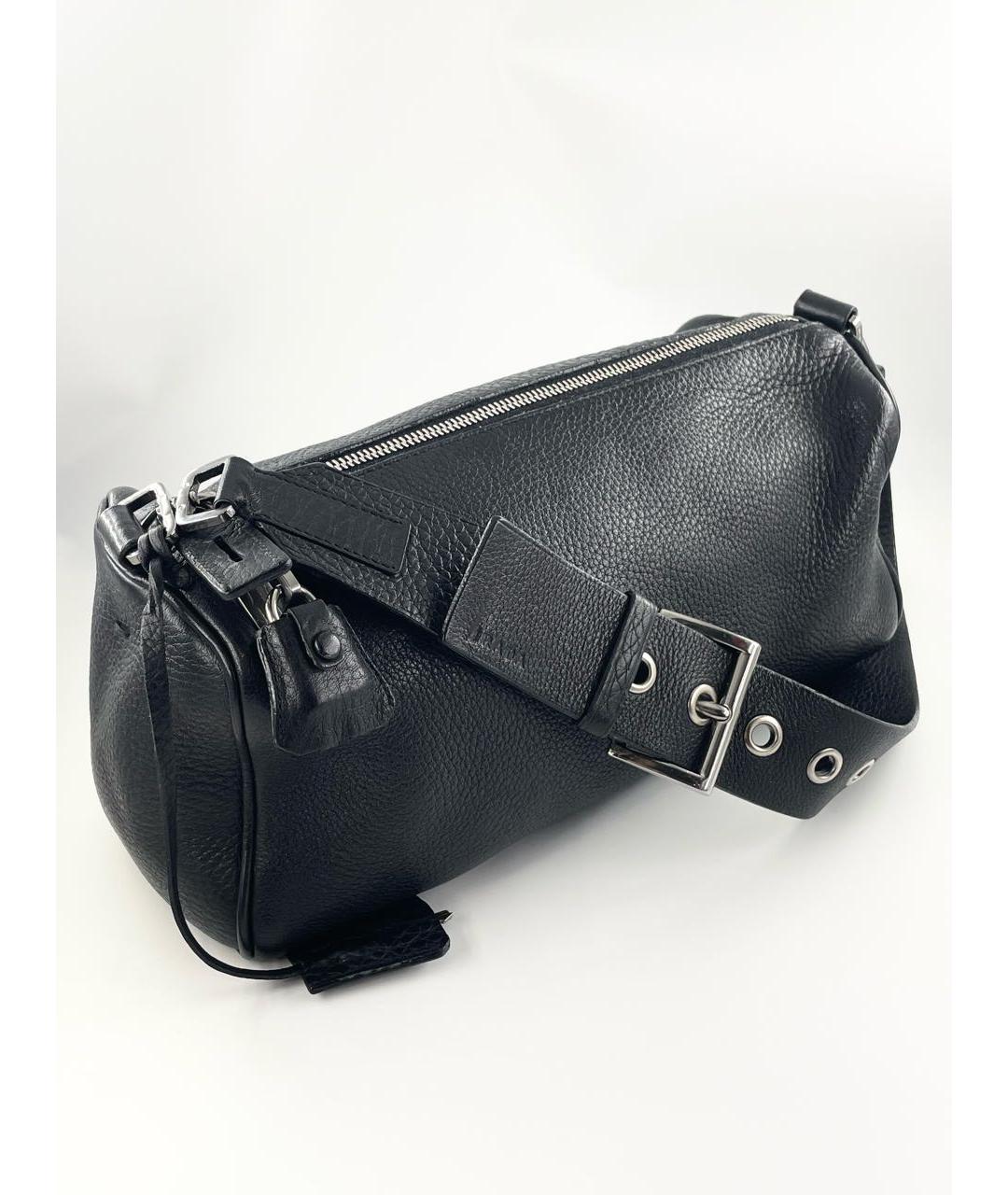 PRADA Черная кожаная сумка через плечо, фото 3