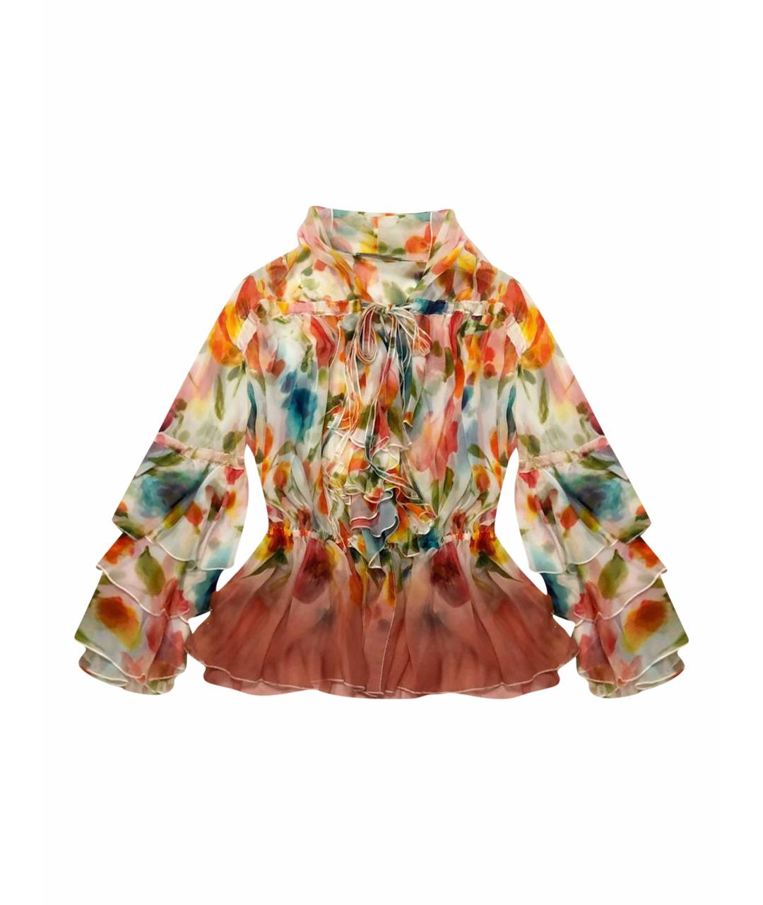 ERMANNO SCERVINO Оранжевая шелковая блузы, фото 1