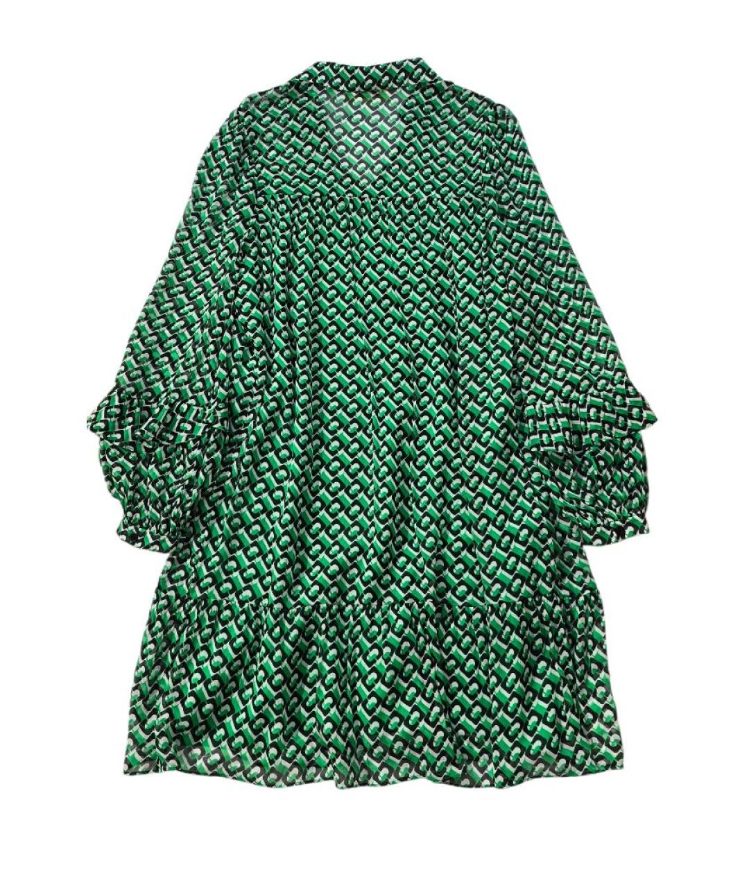 DIANE VON FURSTENBERG Зеленые вискозное повседневное платье, фото 7