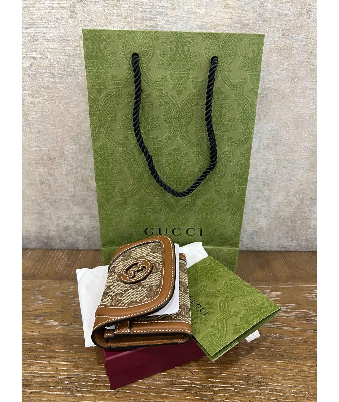 GUCCI Коричневый кардхолдер, фото 3