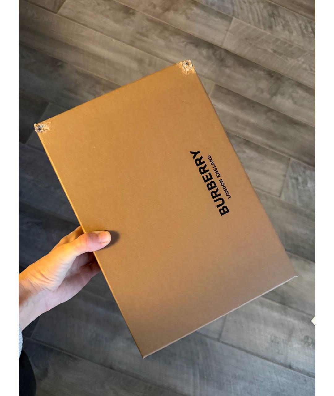 BURBERRY Бежевые кожаные лоферы и мокасины, фото 6