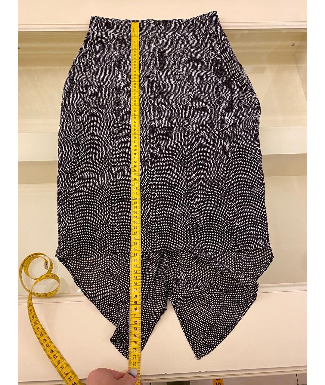 PAUL SMITH Антрацитовая шелковая юбка миди, фото 8