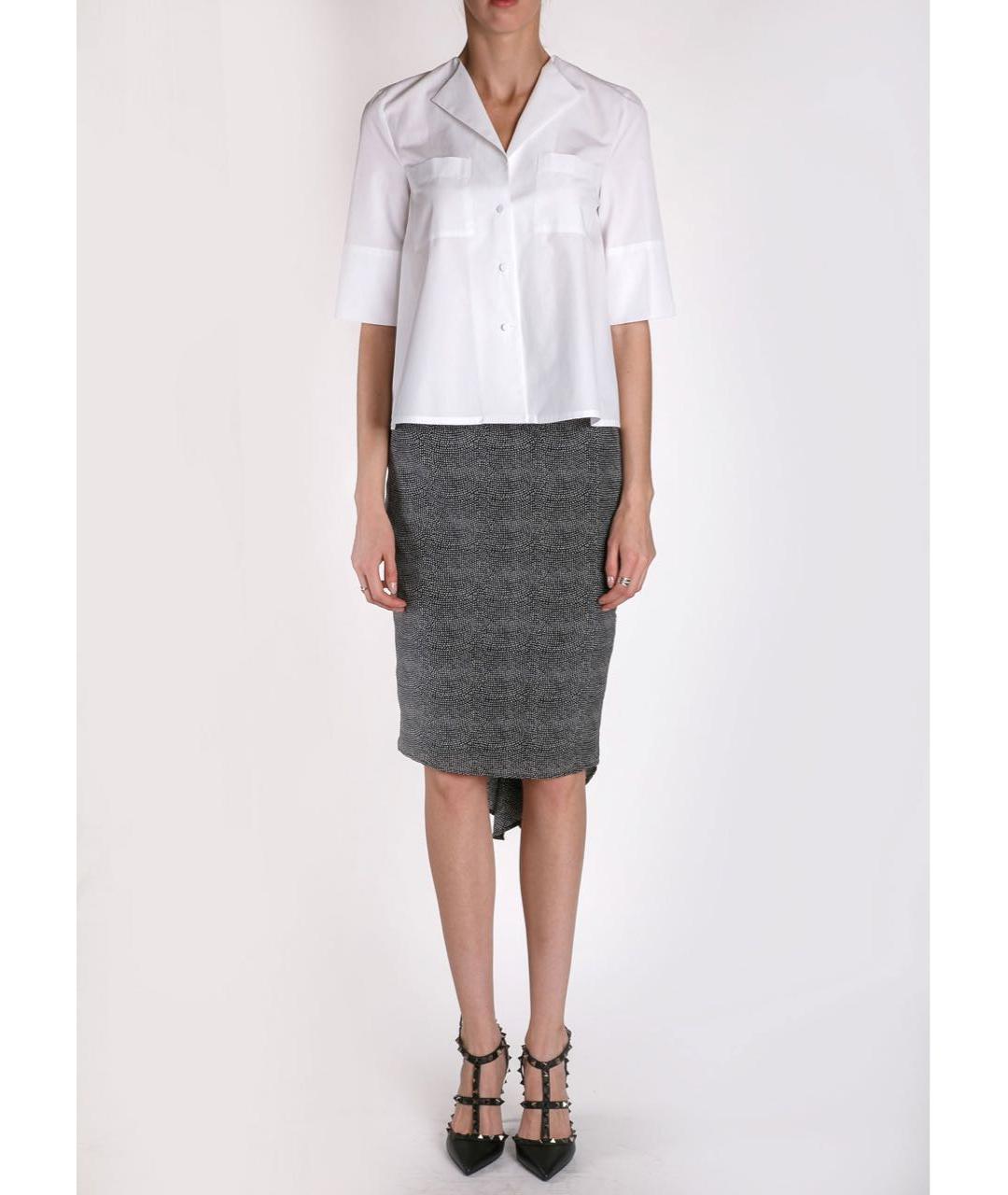 PAUL SMITH Антрацитовая шелковая юбка миди, фото 2