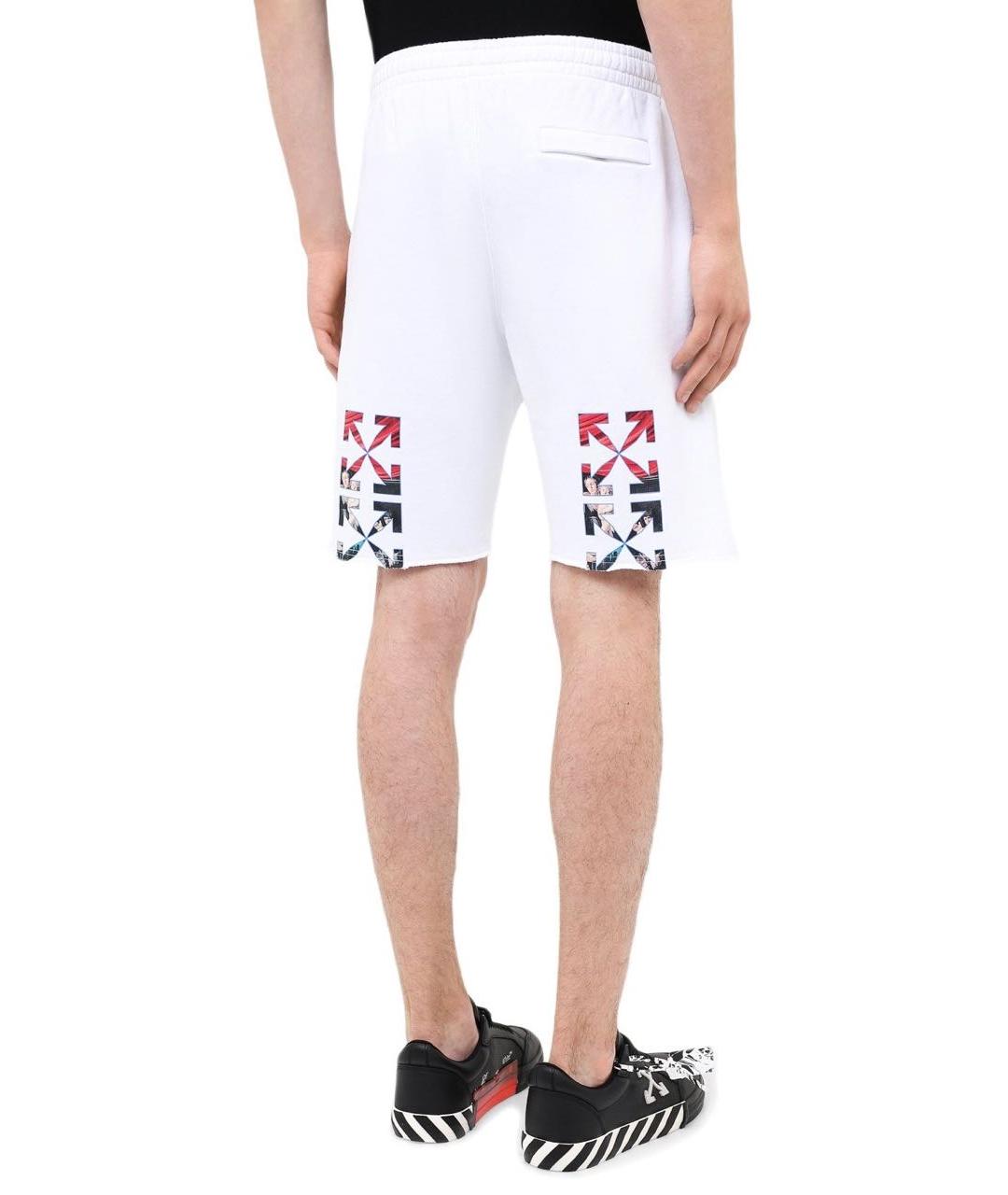 OFF-WHITE Белые хлопковые шорты, фото 3