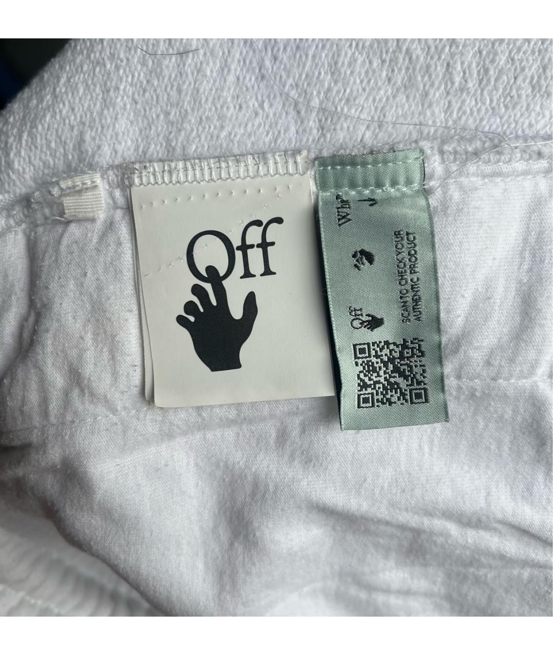 OFF-WHITE Белые хлопковые шорты, фото 4