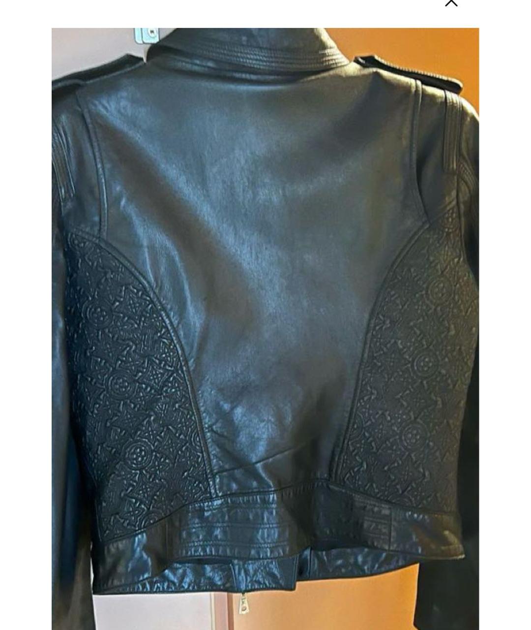 LOUIS VUITTON Черная кожаная куртка, фото 7