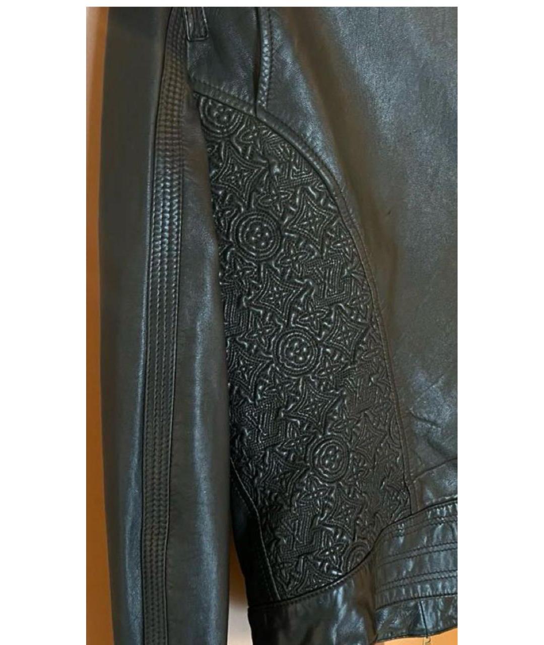 LOUIS VUITTON Черная кожаная куртка, фото 4