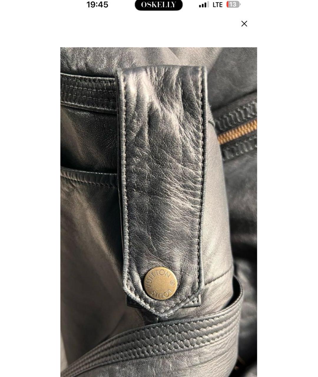 LOUIS VUITTON Черная кожаная куртка, фото 5