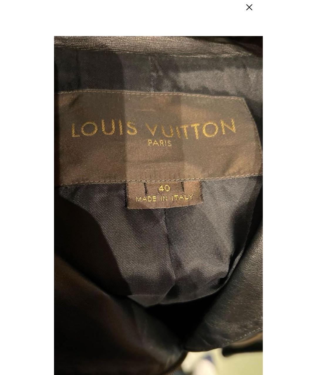 LOUIS VUITTON Черная кожаная куртка, фото 6