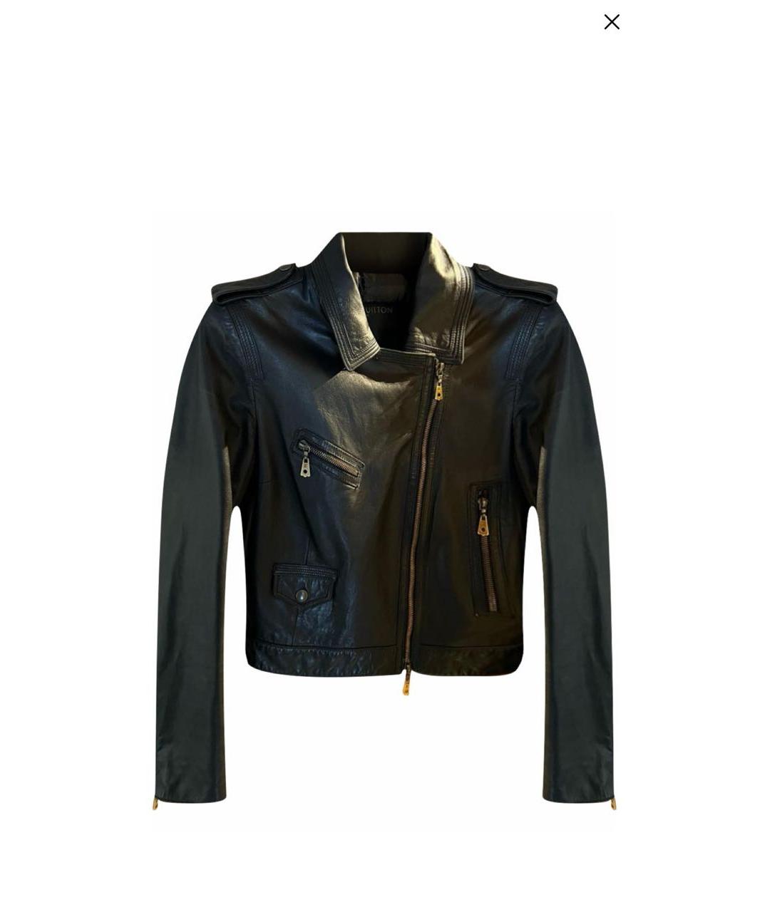 LOUIS VUITTON Черная кожаная куртка, фото 1