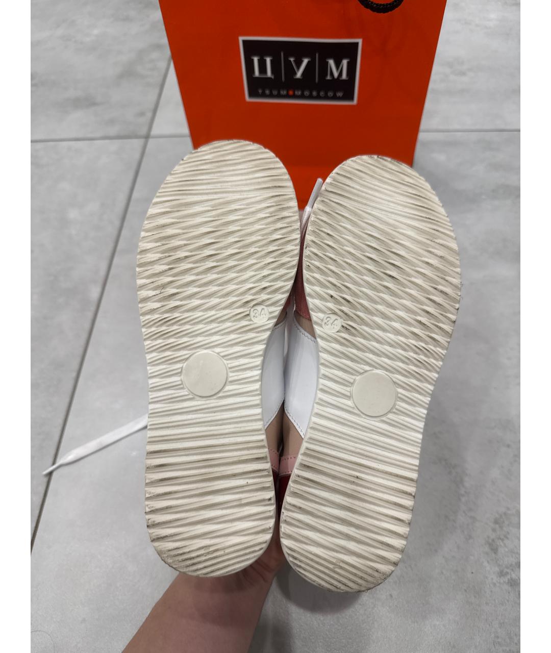 MARNI Розовые кожаные кеды, фото 5