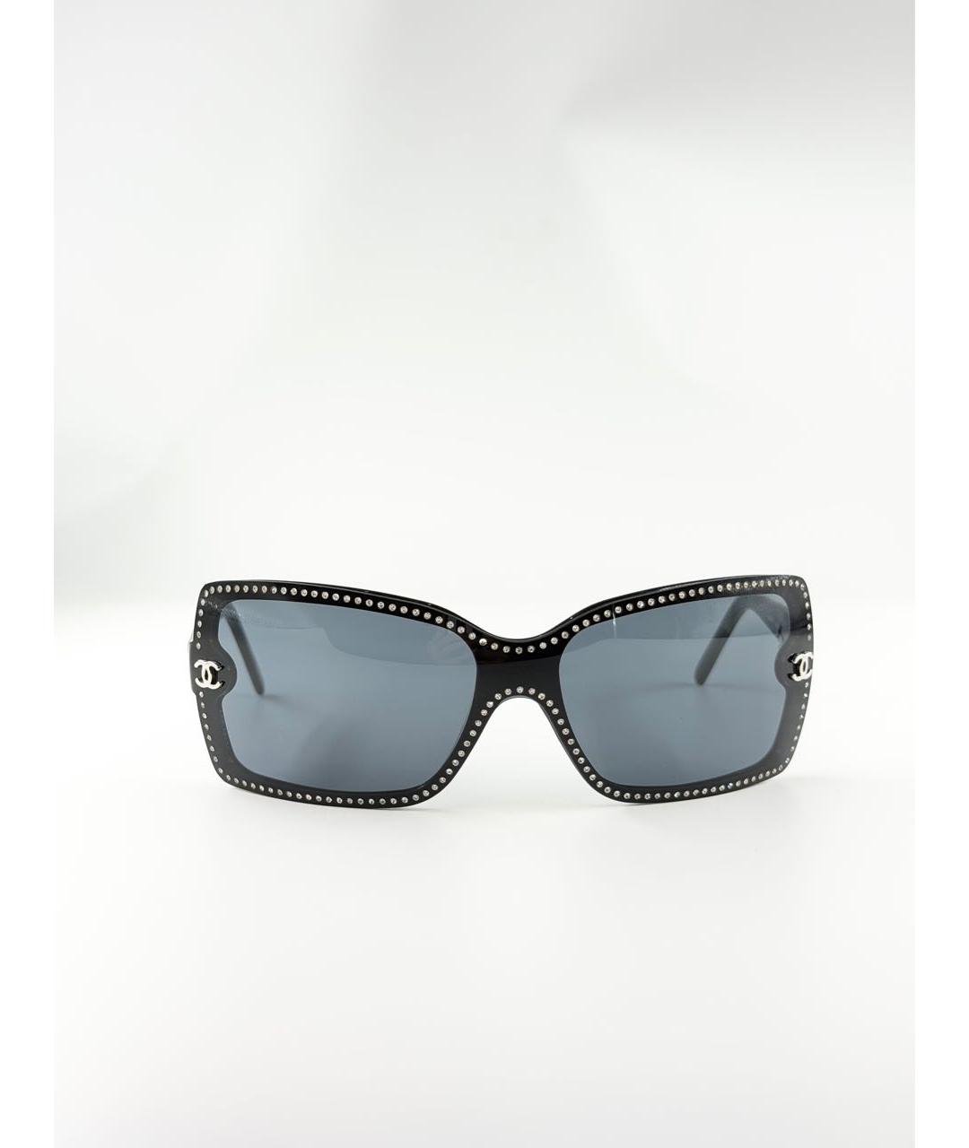 CHANEL Черные пластиковые солнцезащитные очки, фото 6