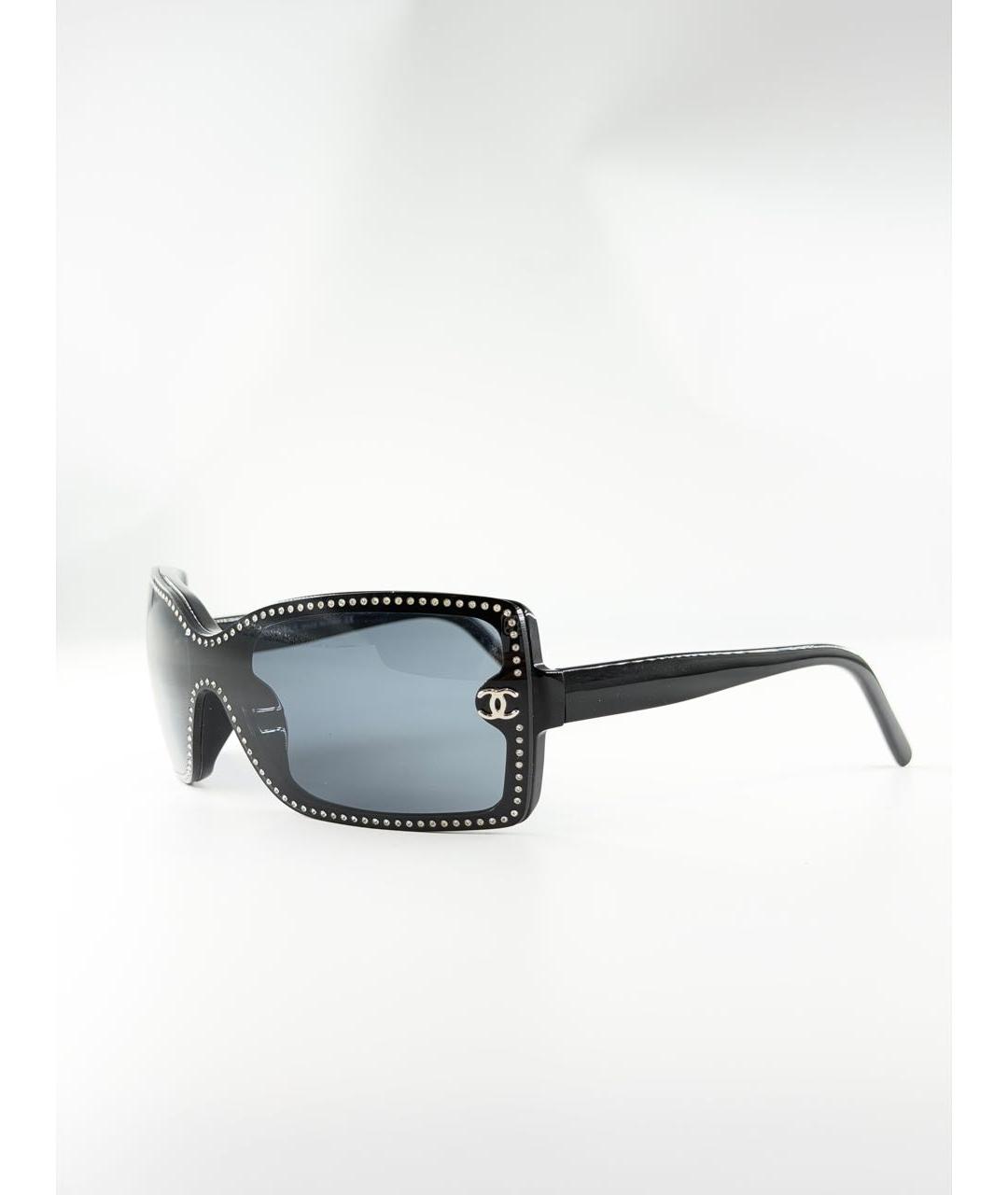 CHANEL Черные пластиковые солнцезащитные очки, фото 5