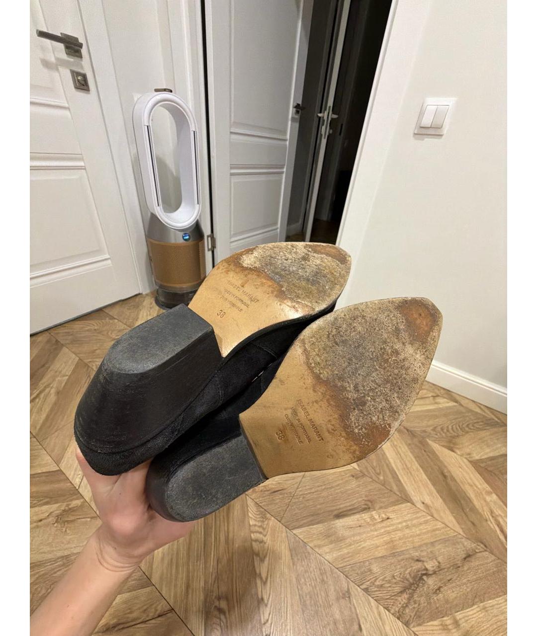 ISABEL MARANT Антрацитовые замшевые ботильоны, фото 5