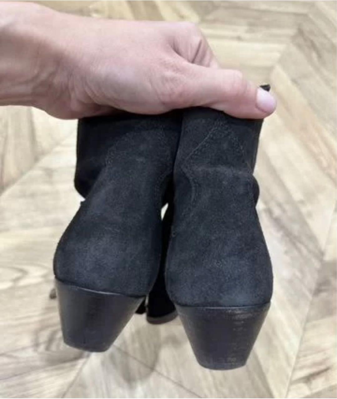 ISABEL MARANT Антрацитовые замшевые ботильоны, фото 3