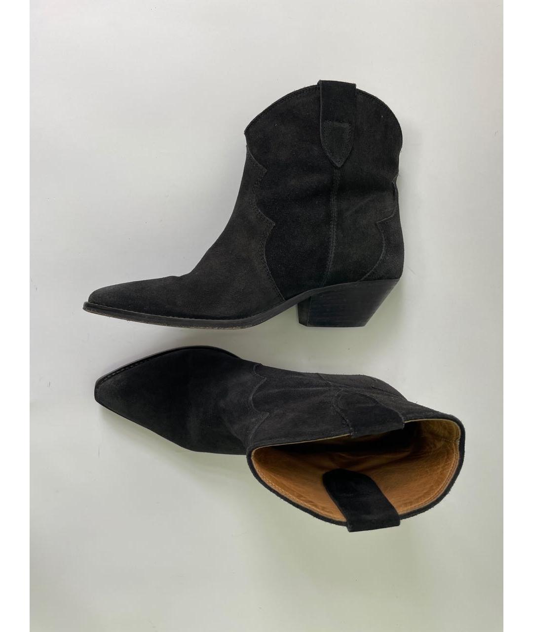 ISABEL MARANT Антрацитовые замшевые ботильоны, фото 6