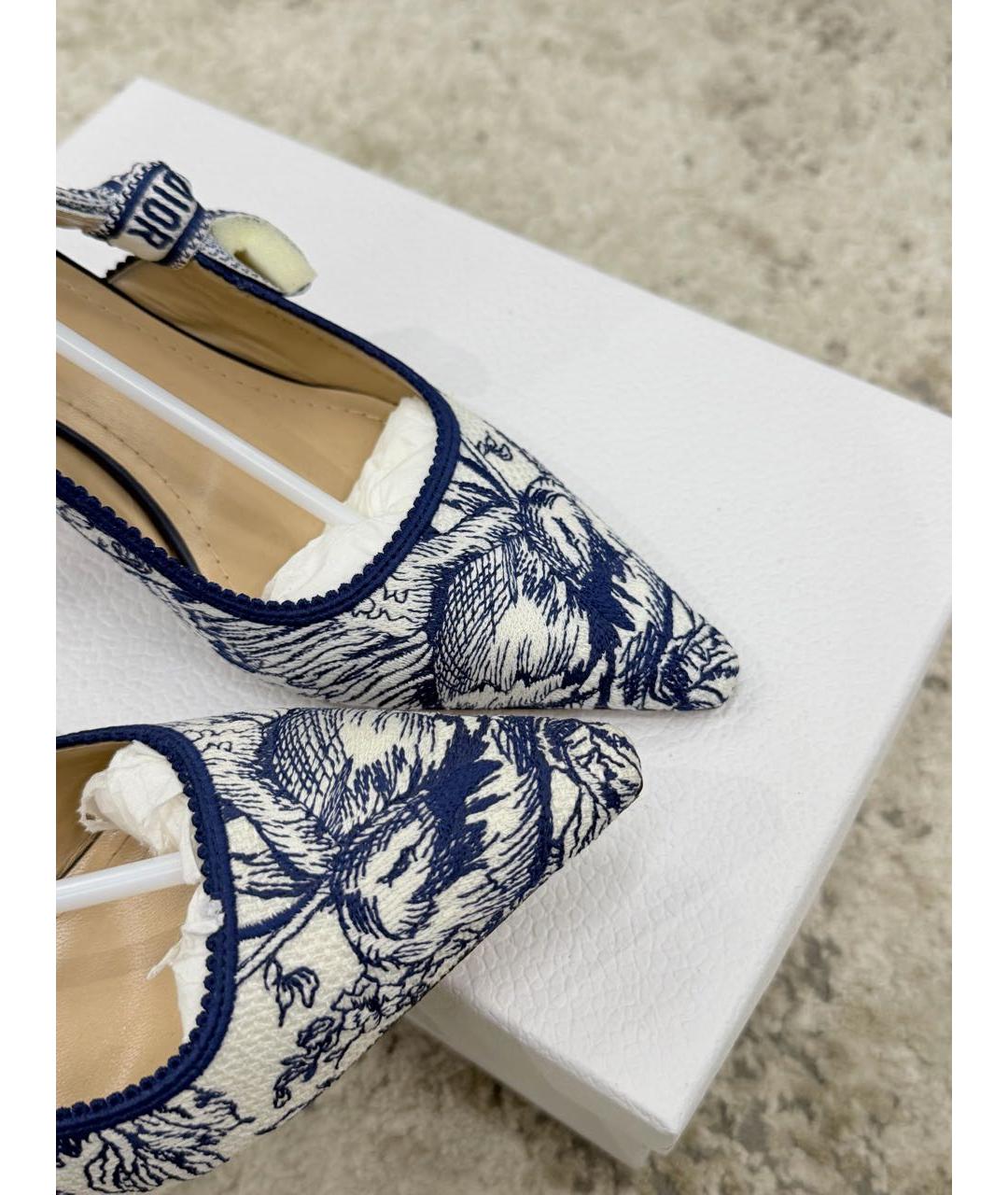 CHRISTIAN DIOR Синие текстильные туфли, фото 7