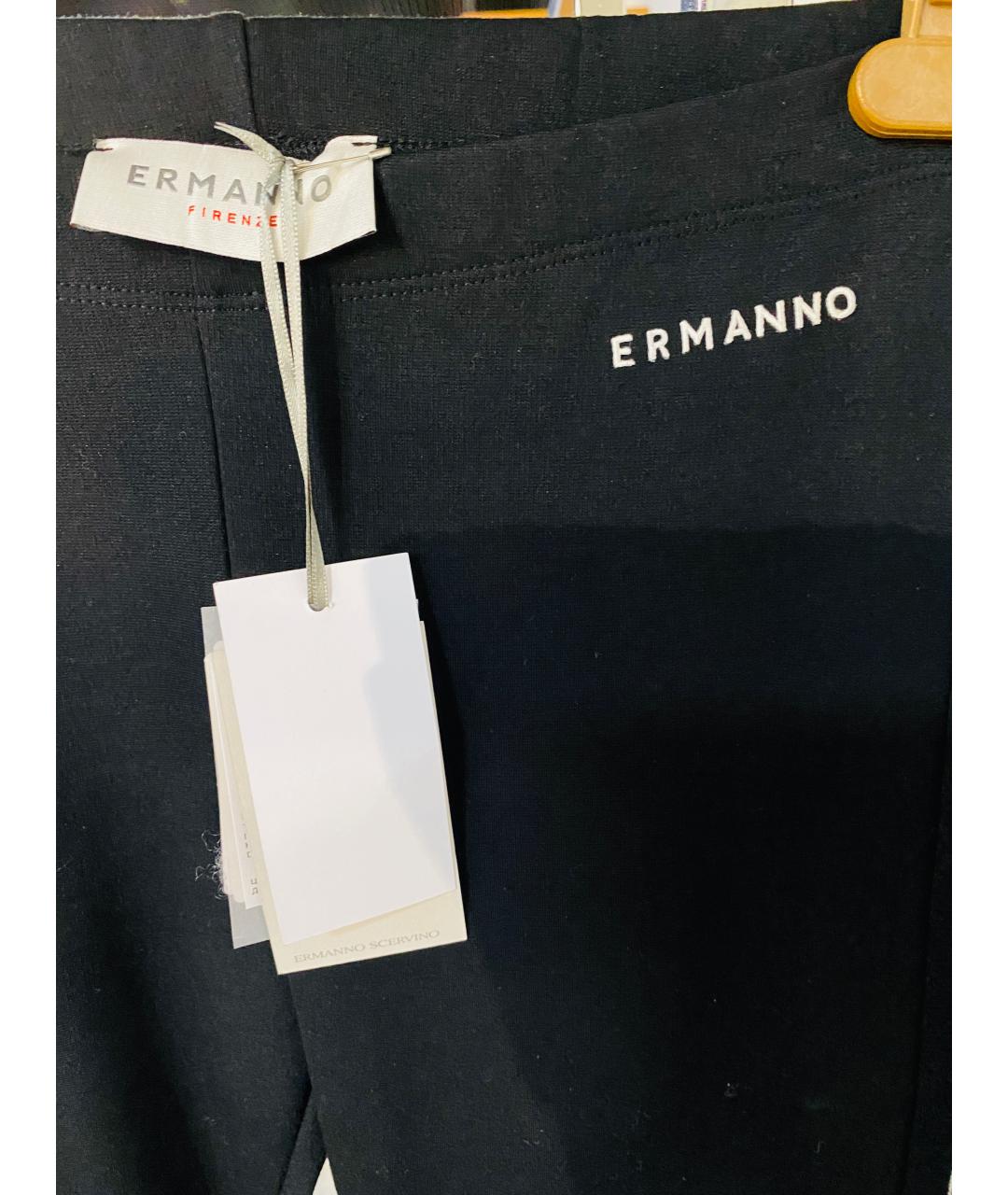 ERMANNO FIRENZE Черные вискозные леггинсы и велосипедки, фото 3