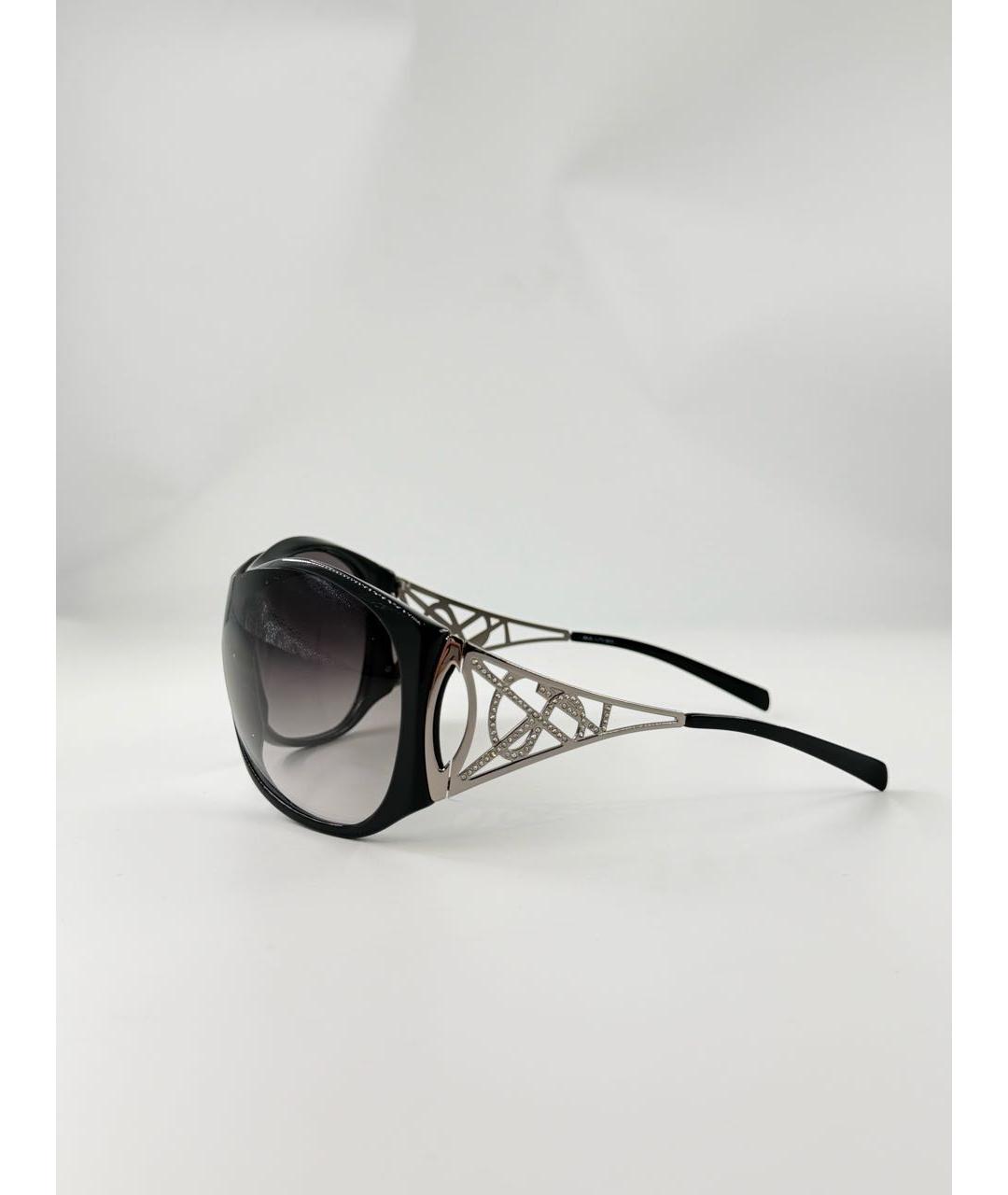 SAINT LAURENT Черные металлические солнцезащитные очки, фото 3