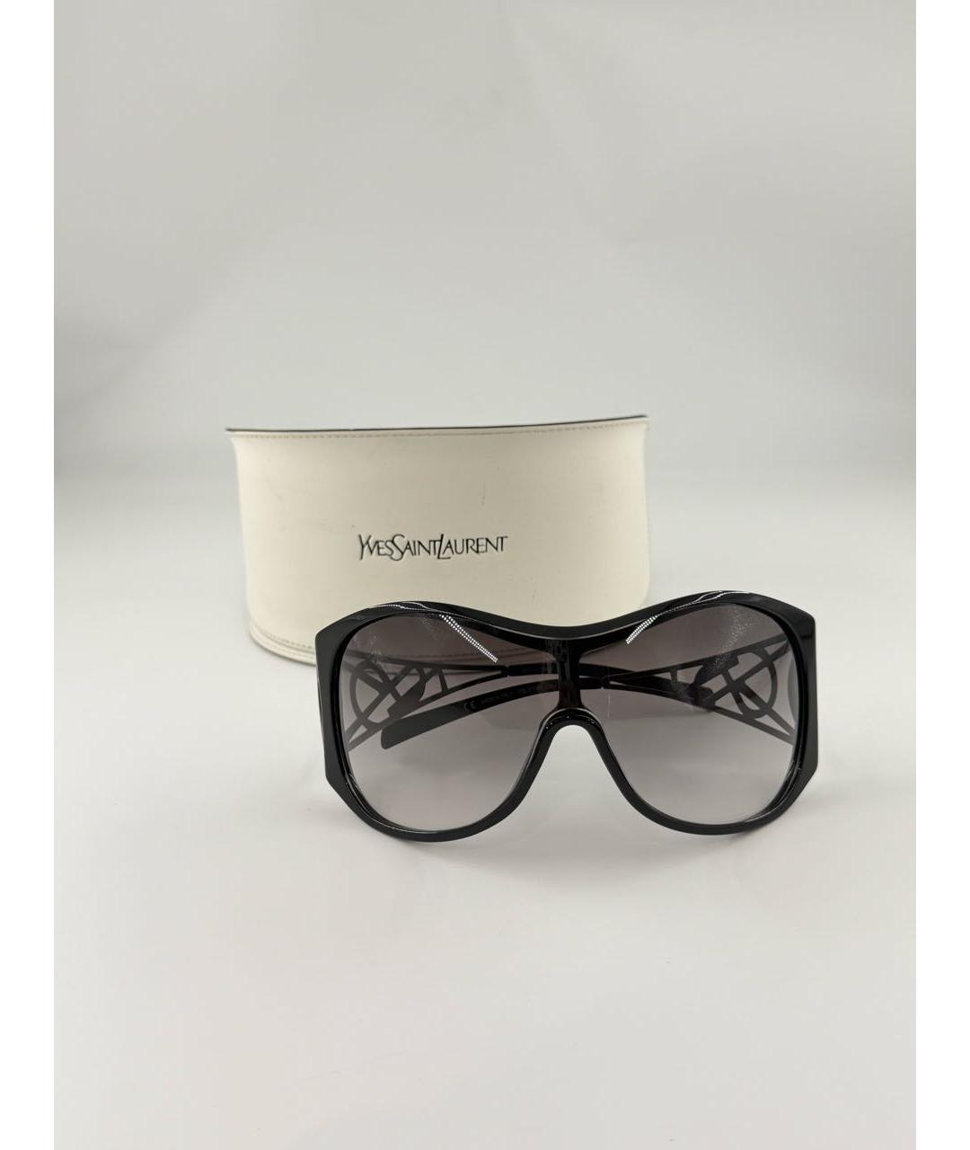 SAINT LAURENT Черные металлические солнцезащитные очки, фото 4