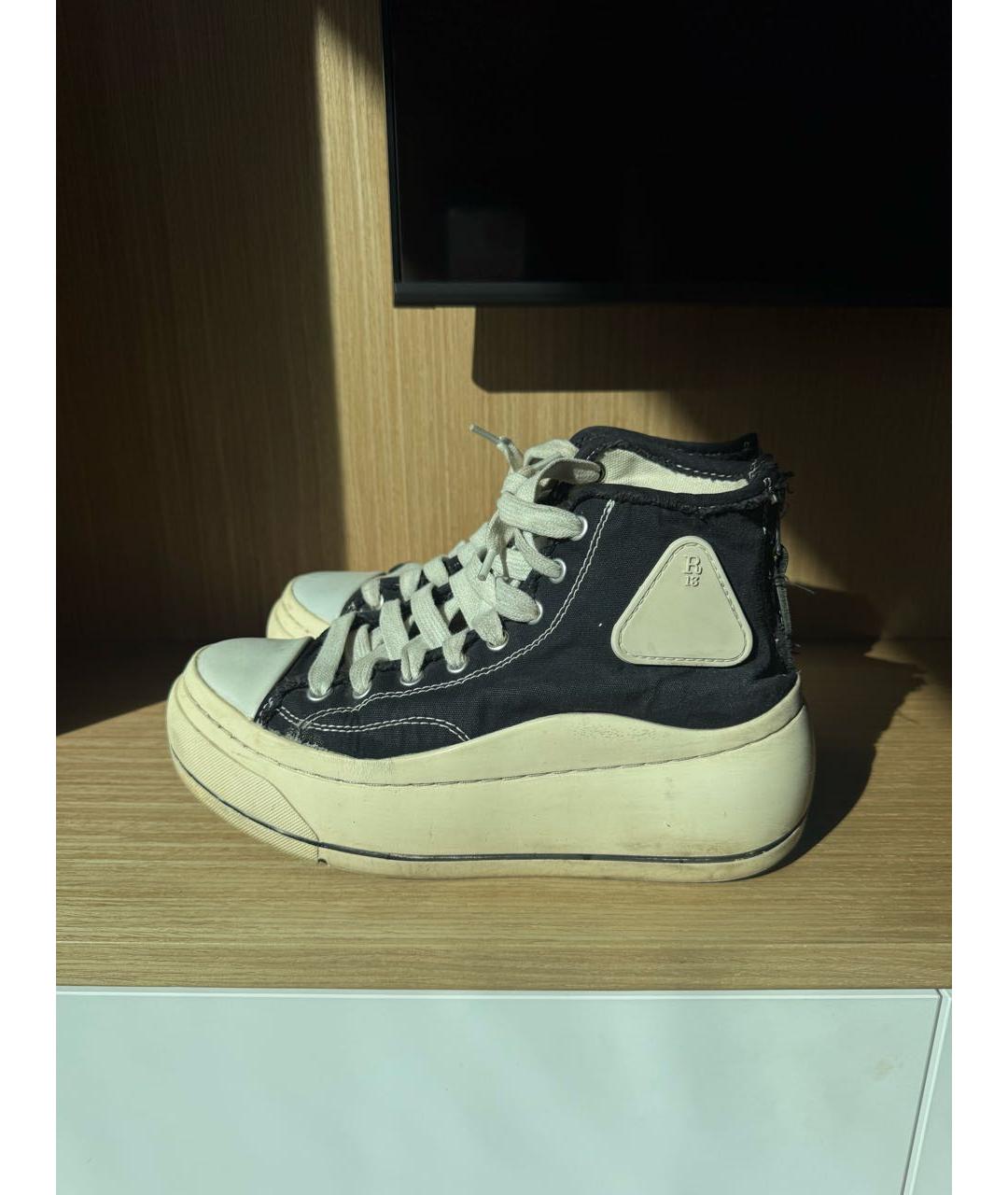 R13 Черные текстильные кеды, фото 5