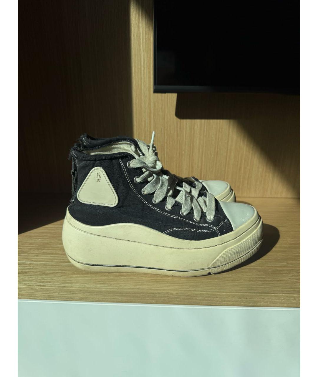 R13 Черные текстильные кеды, фото 4