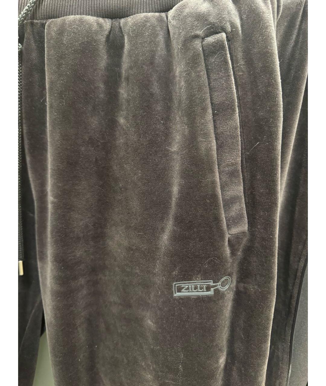 ZILLI Антрацитовый хлопко-эластановый спортивные костюмы, фото 4