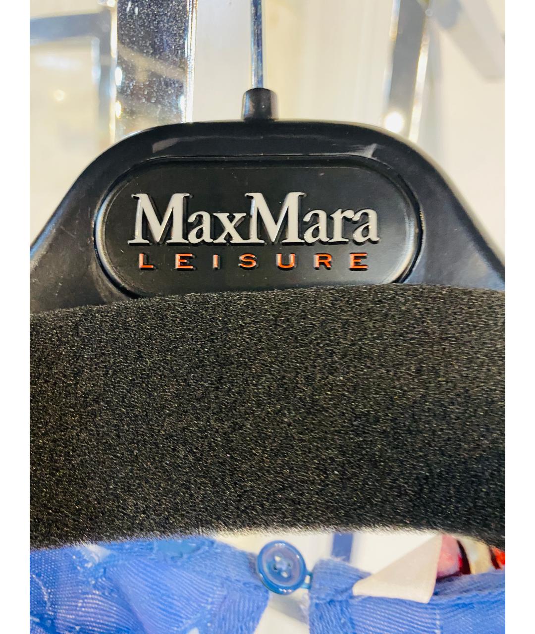 MAX MARA Голубая вискозная блузы, фото 3