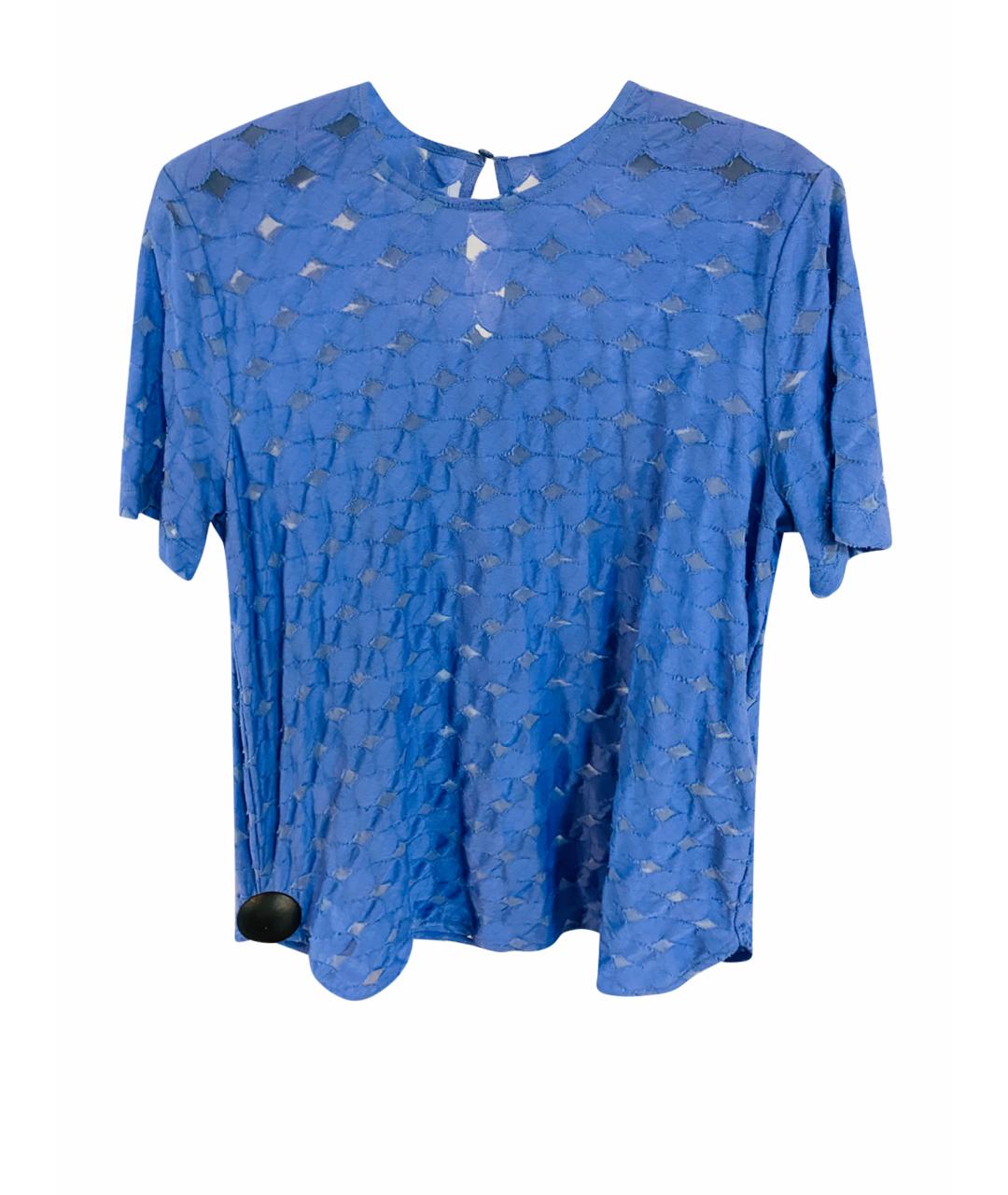 MAX MARA Голубая вискозная блузы, фото 1