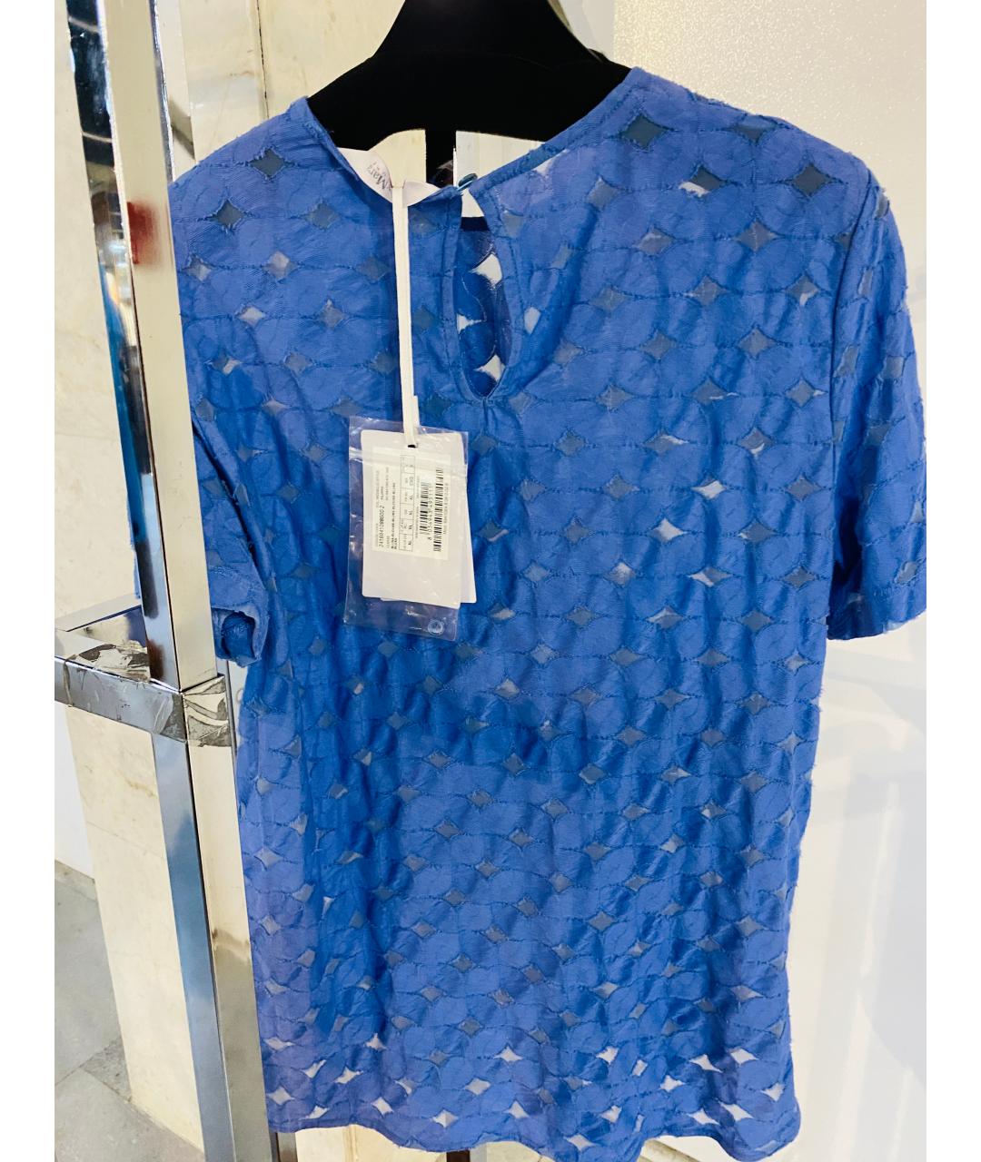 MAX MARA Голубая вискозная блузы, фото 2