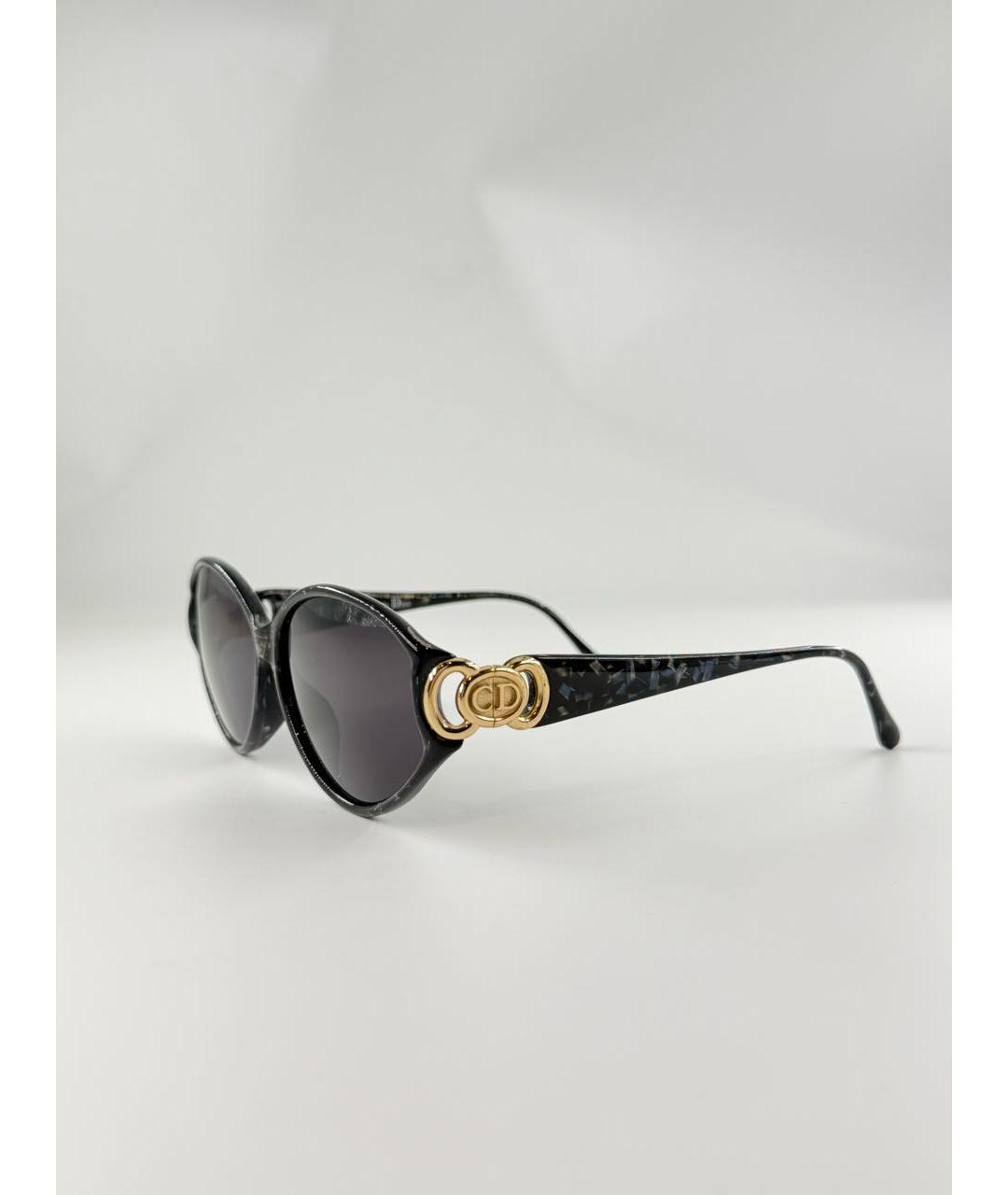 CHRISTIAN DIOR Черные пластиковые солнцезащитные очки, фото 5