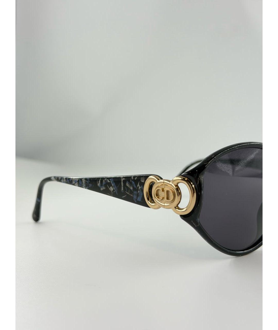 CHRISTIAN DIOR Черные пластиковые солнцезащитные очки, фото 3
