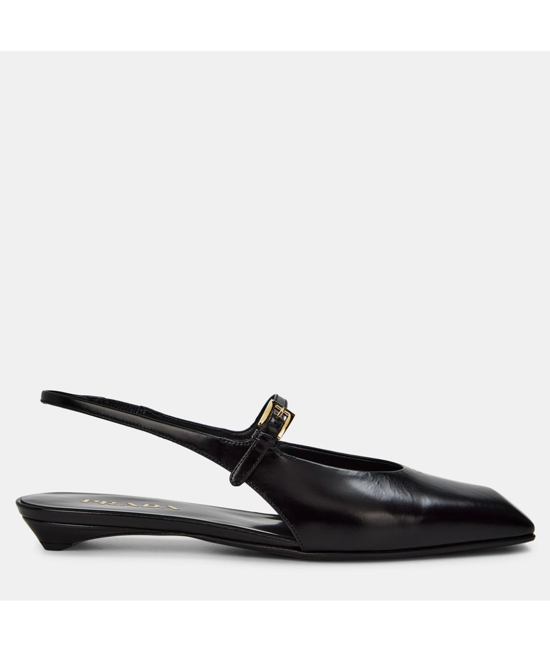 PRADA Черные кожаные босоножки, фото 7