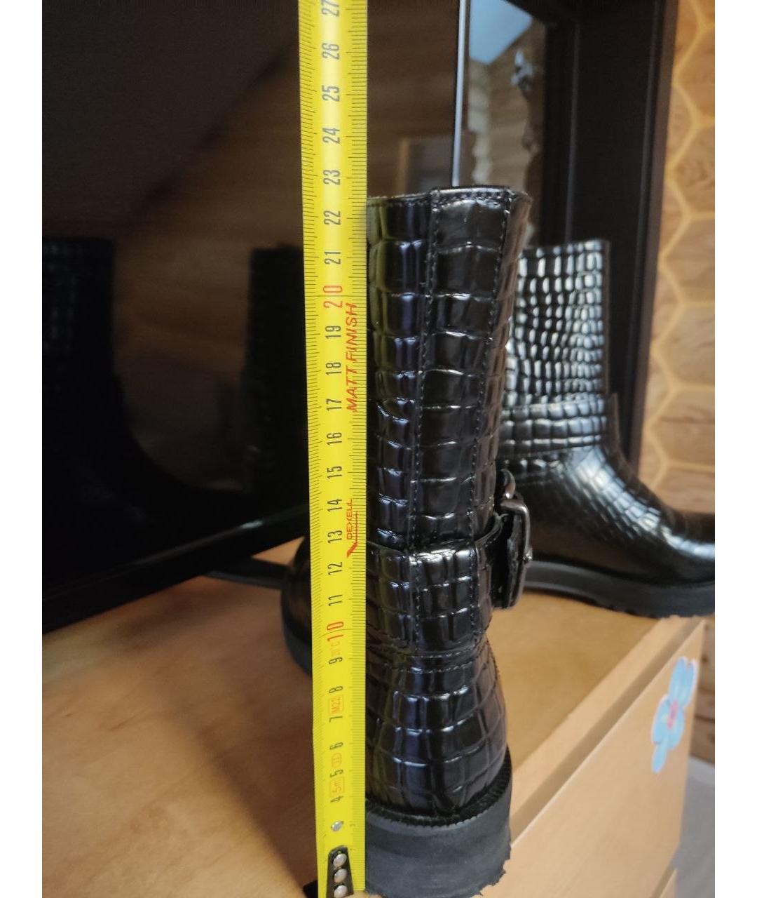 TWIN-SET Черные полусапоги из лакированной кожи, фото 7